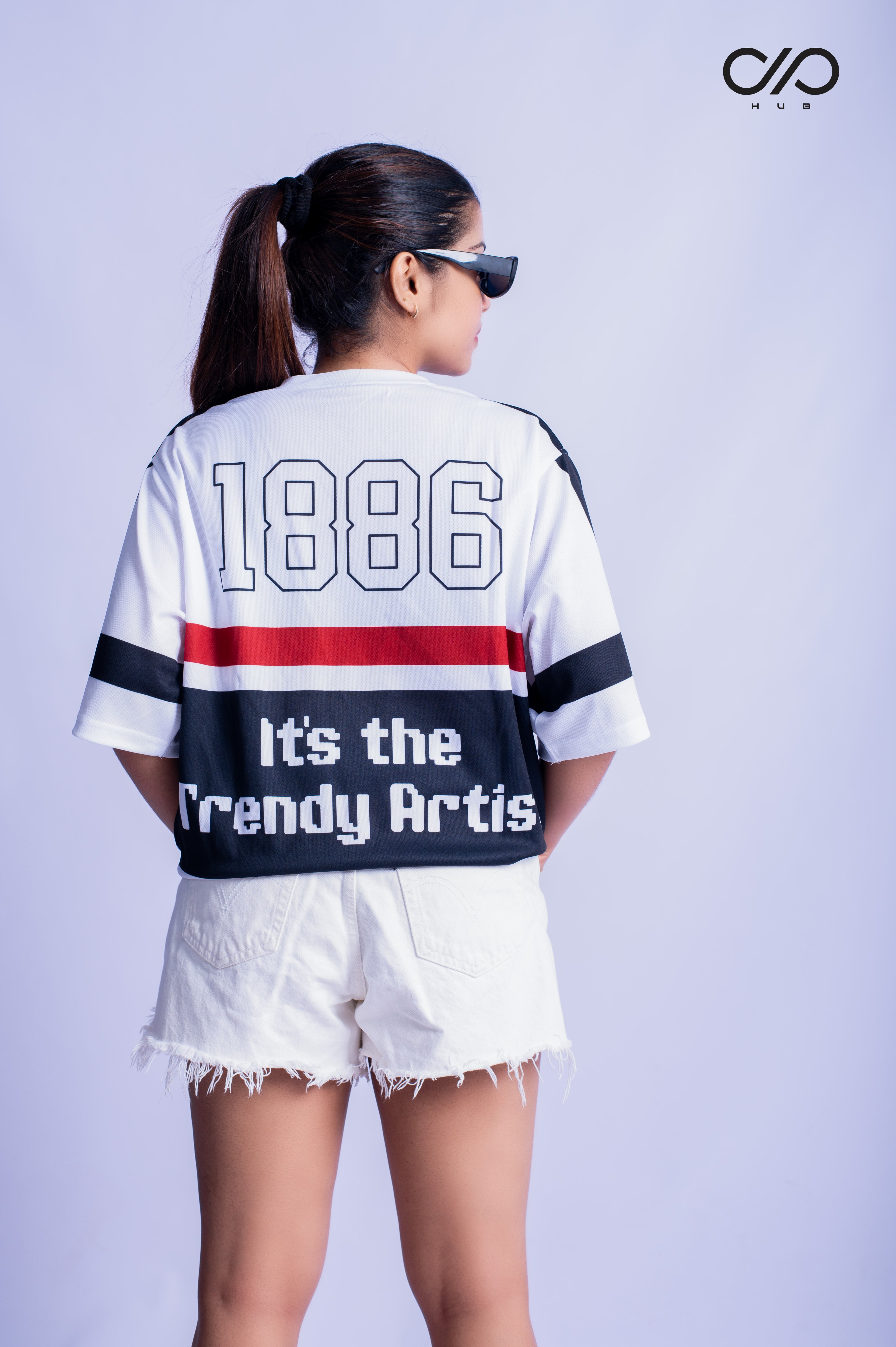 V-collar Croshole material T-shirt Unisex | Stay Hustle Edition