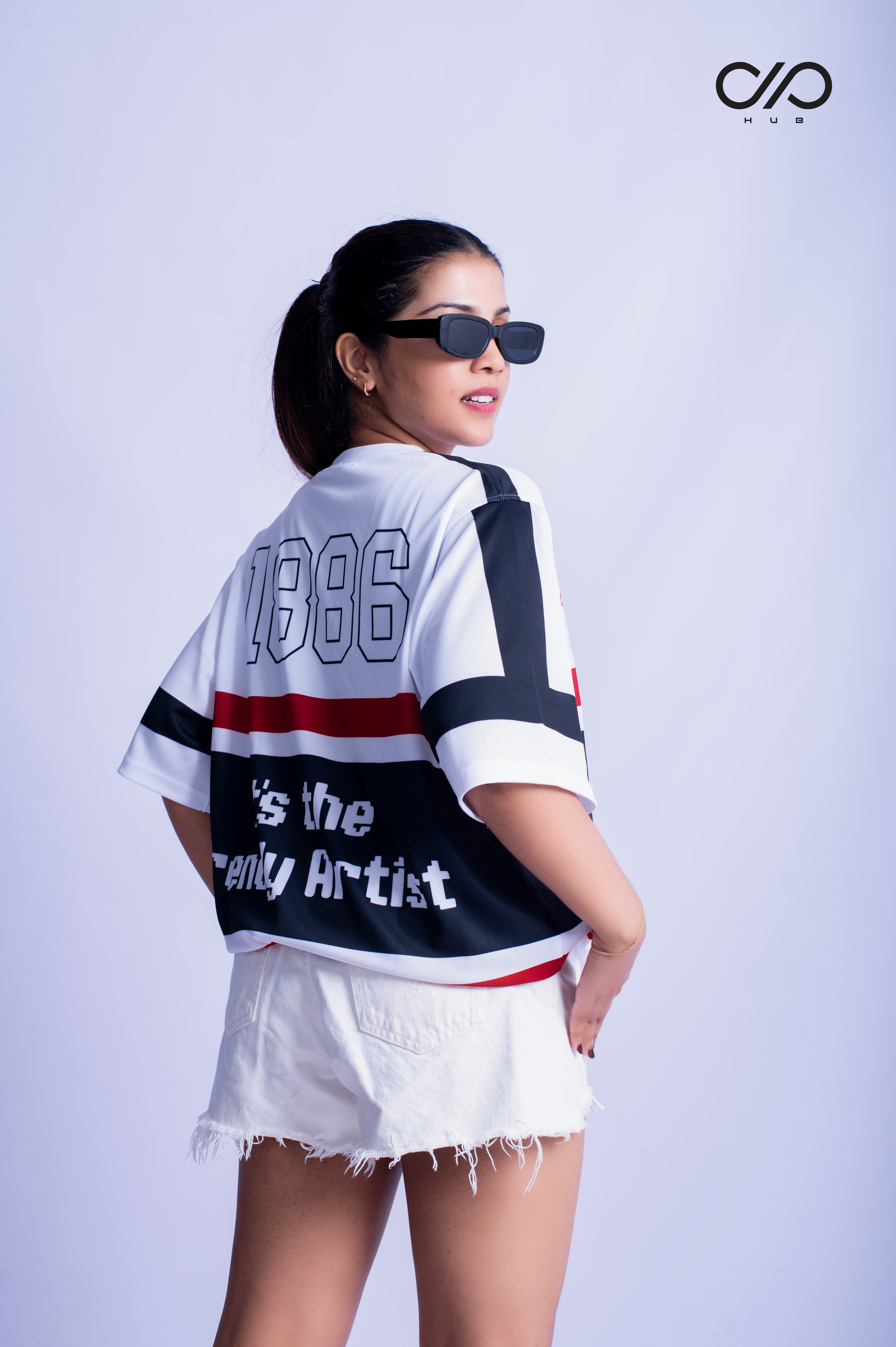 V-collar Croshole material T-shirt Unisex | Stay Hustle Edition